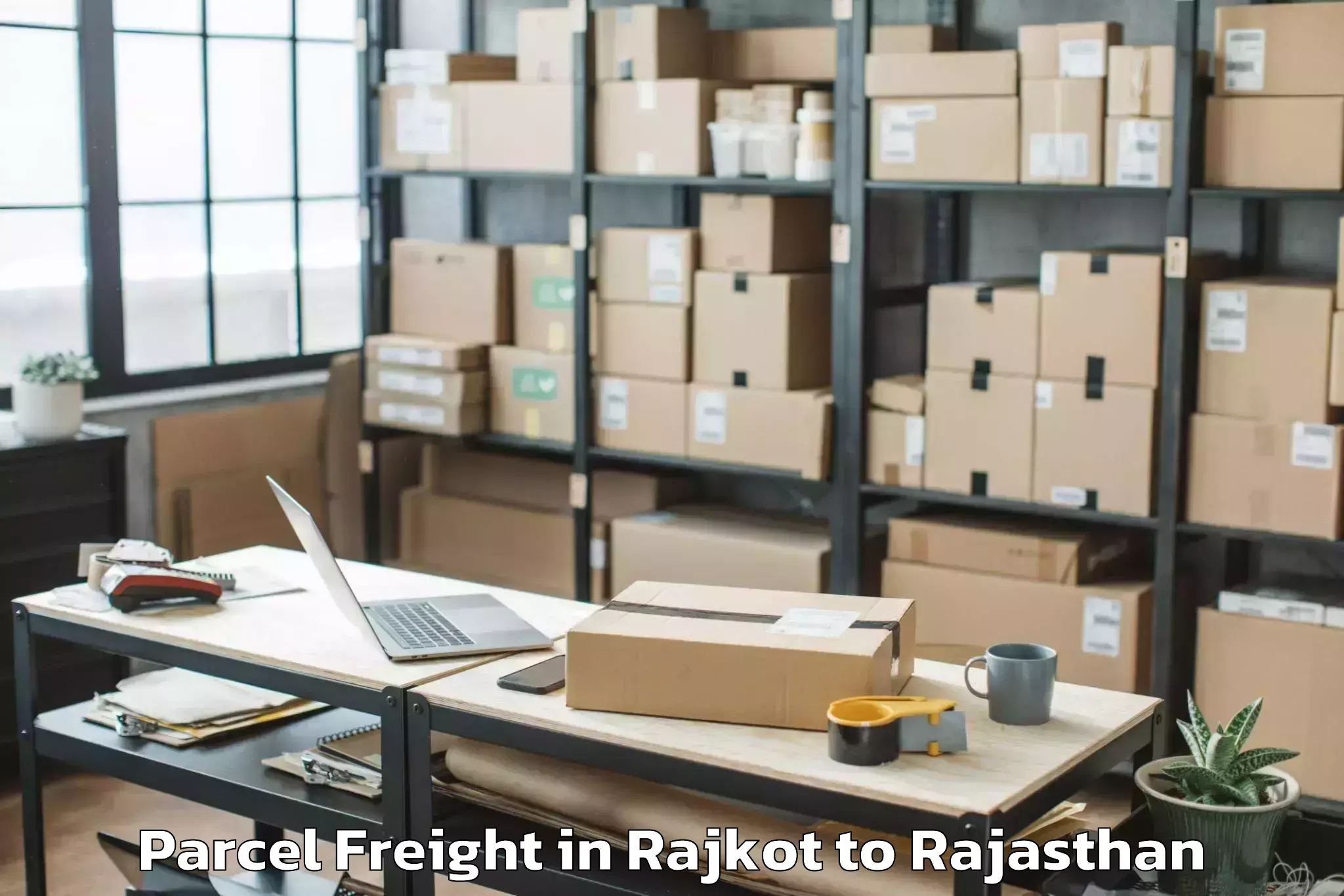 Easy Rajkot to Merta Parcel Freight Booking